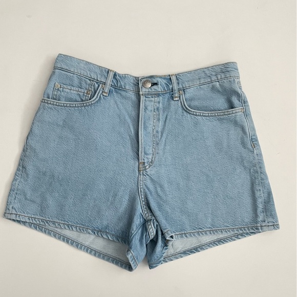 rag & bone Featherweight Maya High-Rise 4" Blossom Relaxed Fit Indigo Jean Short - Picture 2 of 11
